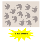 Beige Fleece Blanket with Brown Elephants